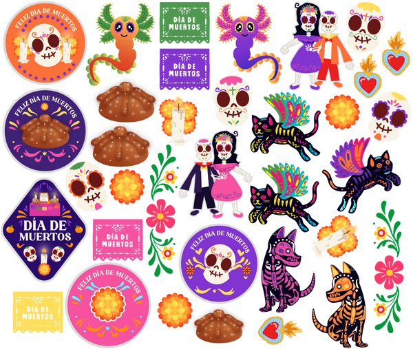 Sticker  DTF UV - Día de Muertos